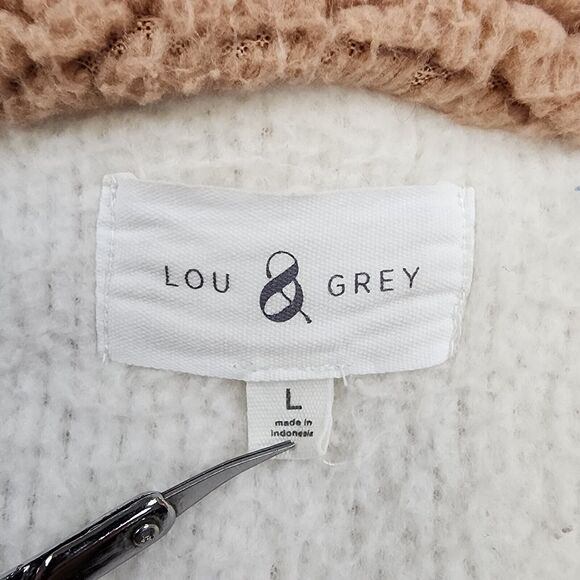 Lou Grey Jacket Womens Large Colorblock Cozy Up 1/4 Zip Sherpa Fleece Pullover - Picture 2 of 16